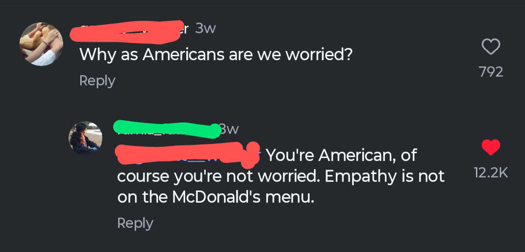 on a post talking about gaza