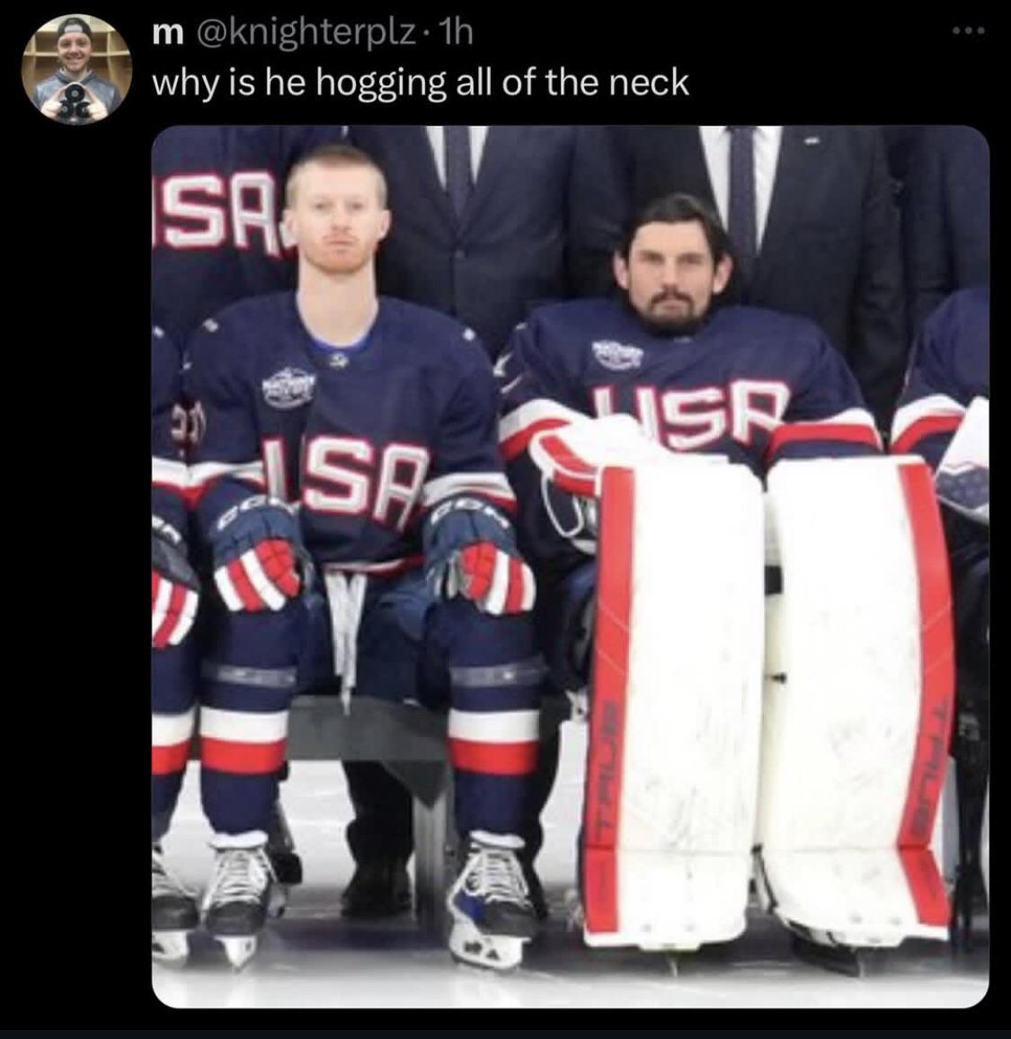Why is he taking all the neck???