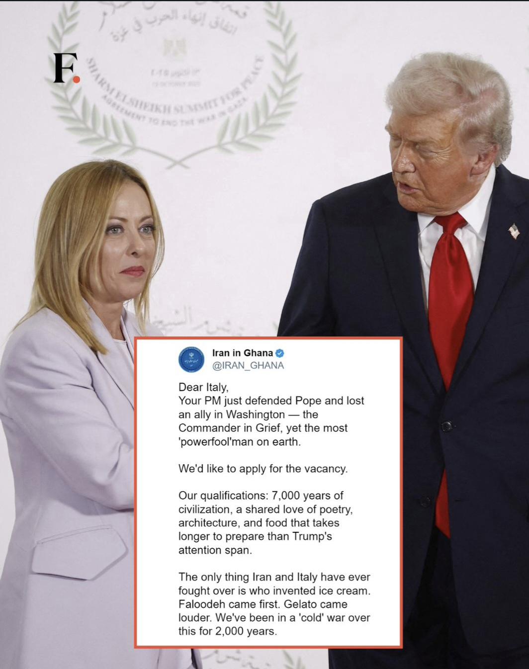 Iran social media post