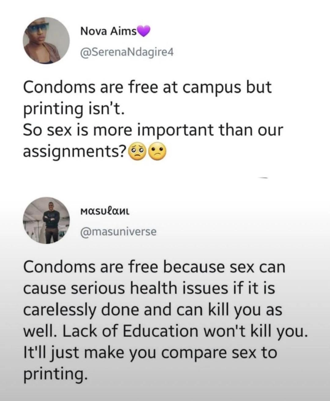 Condoms or Printing?