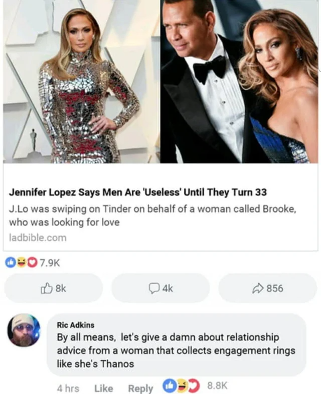 JLo : Men are useless until they turn 33