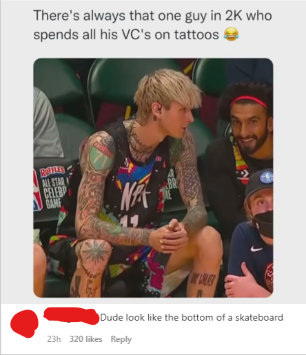 A lot of tattoos.