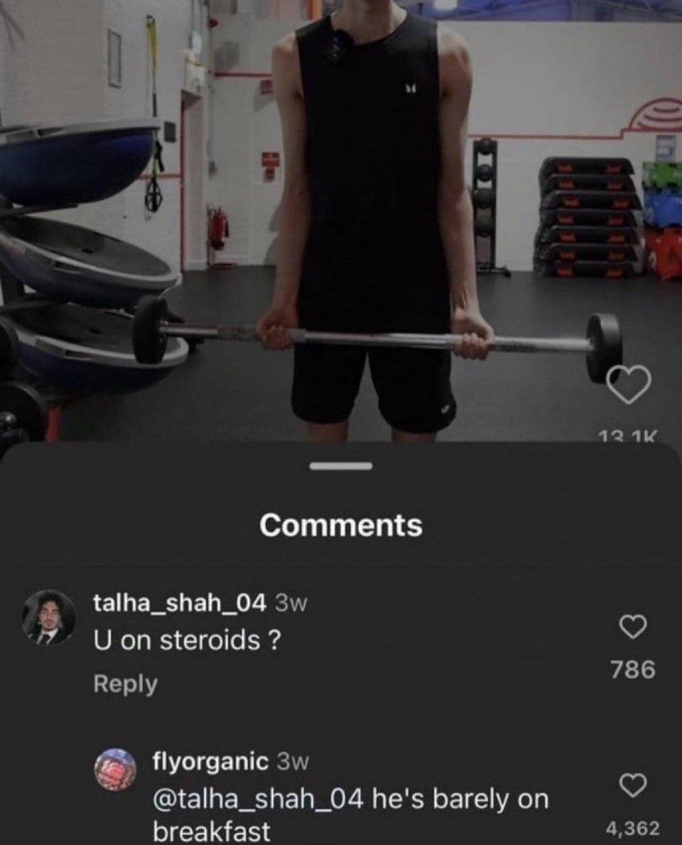He has to be on something.