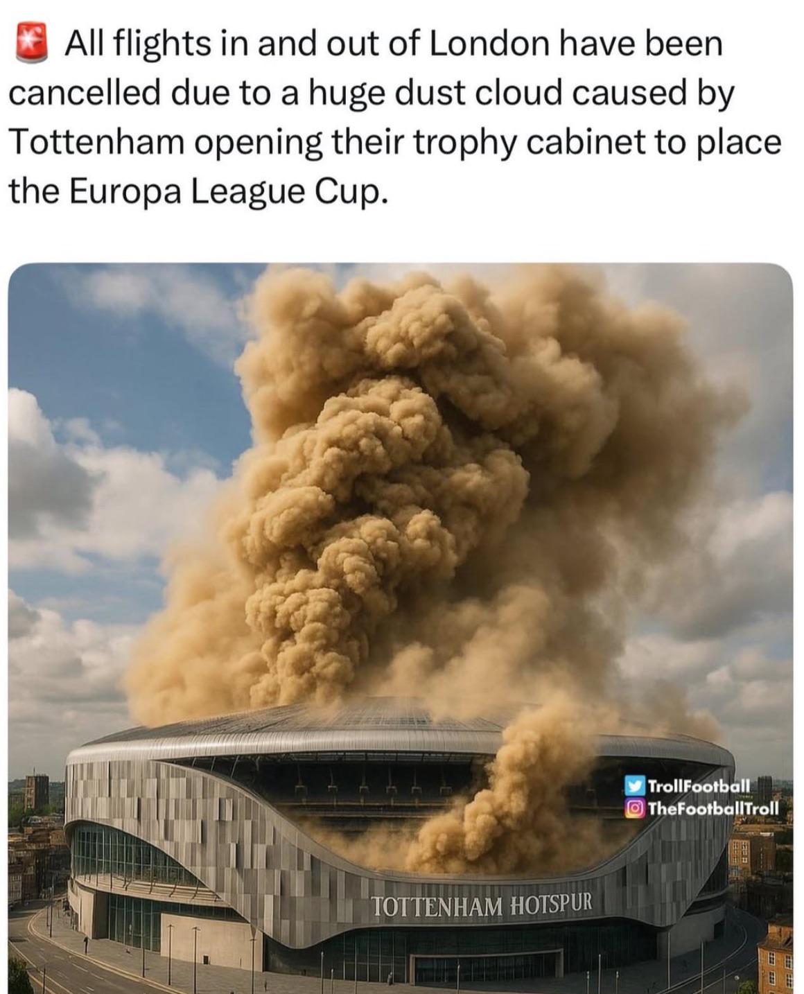 Tottenham dust cloud