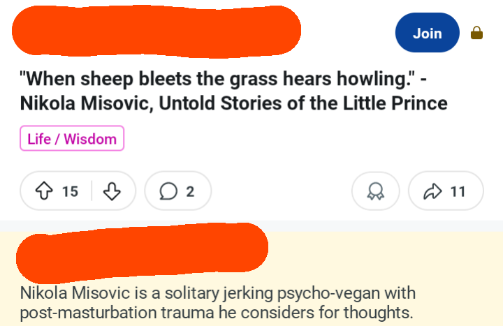 Nikola Misovic is a solitary jerking psycho-vegan with post-masturbation trauma he considers for thoughts...