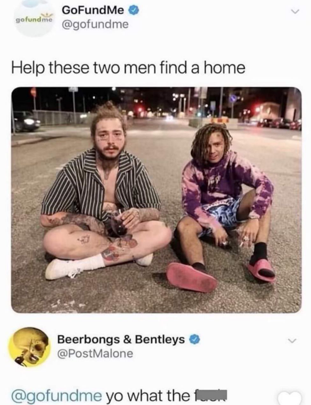 Post Malone? More like Post Need a Home