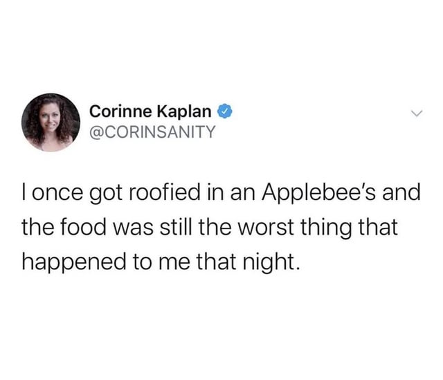 Applebee’s is easy to roast but this is a new one