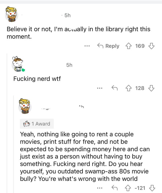 What a way to defend library goers