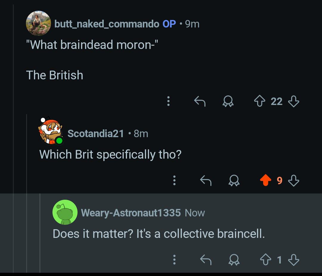 I've seen plenty of anti-Britain banter but this is a new one