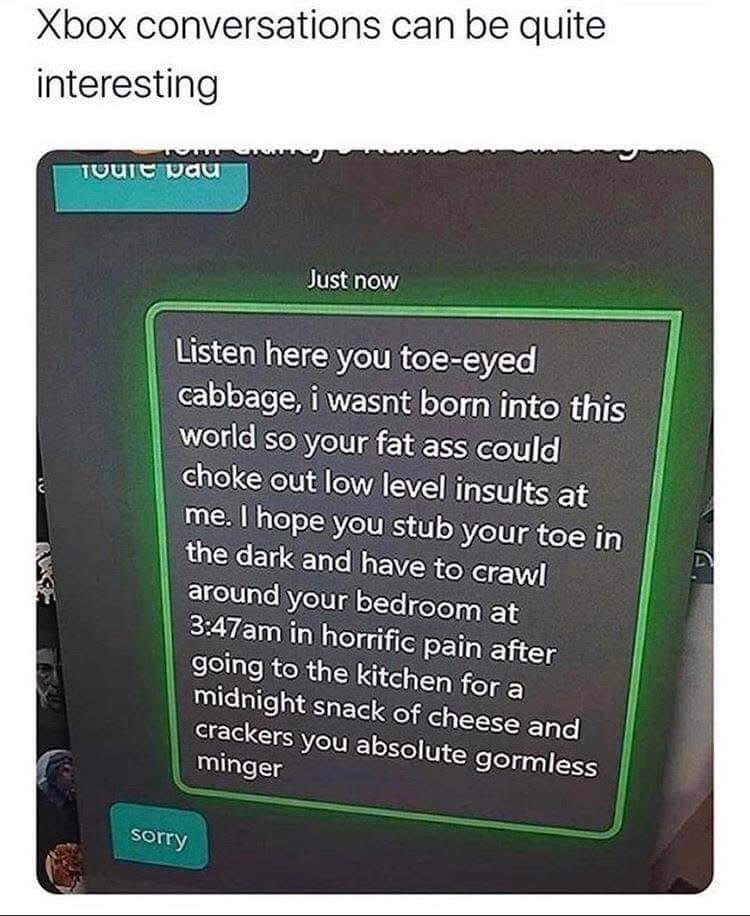 Its the ‘sorry’ I appreciate