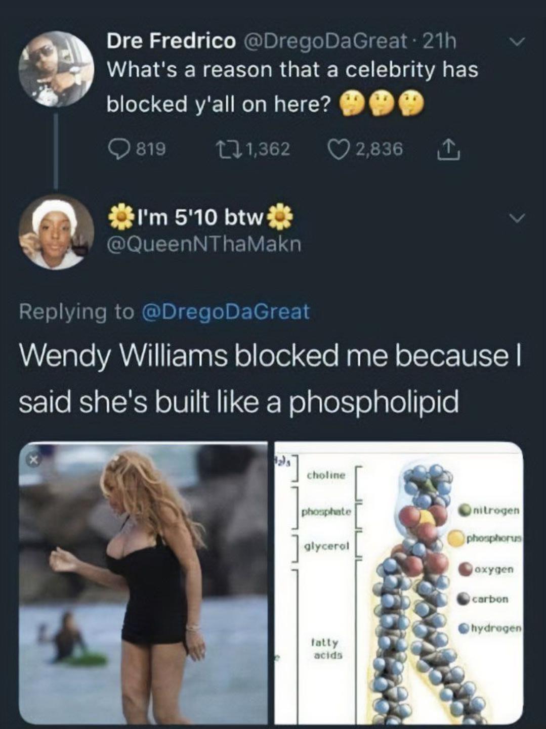 Biology class really prepared her for roasting.