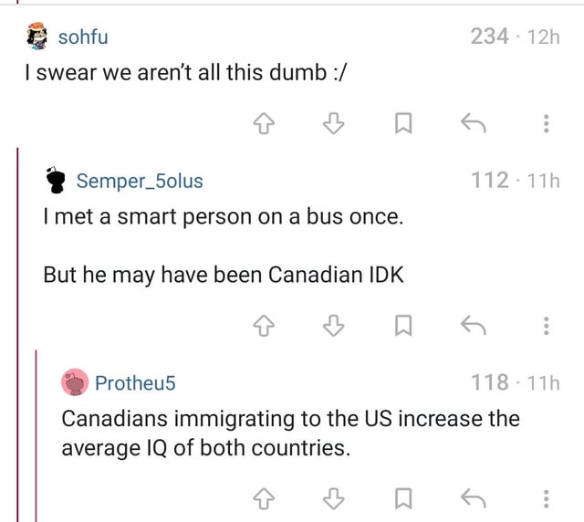 In regards of American and Canadian IQ