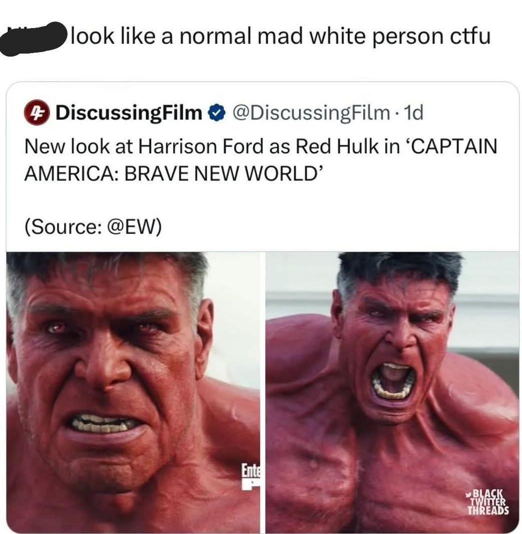 Just a mad white person