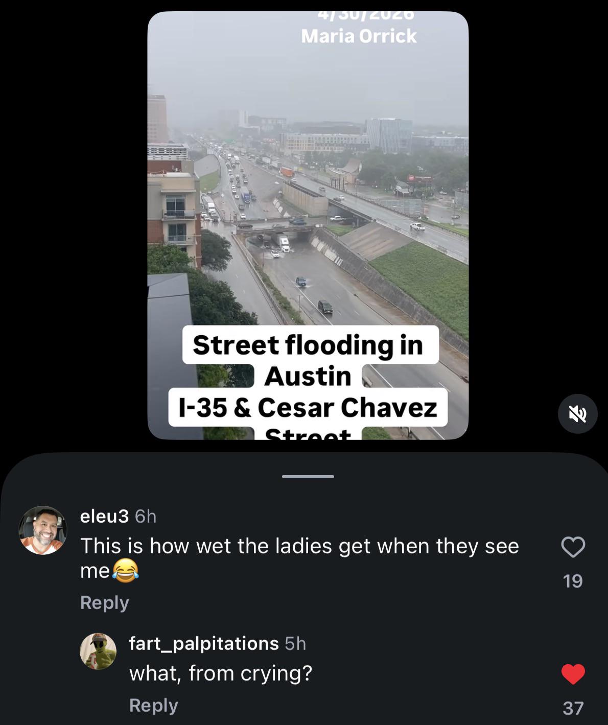 Everything else is wet except for the ladies.