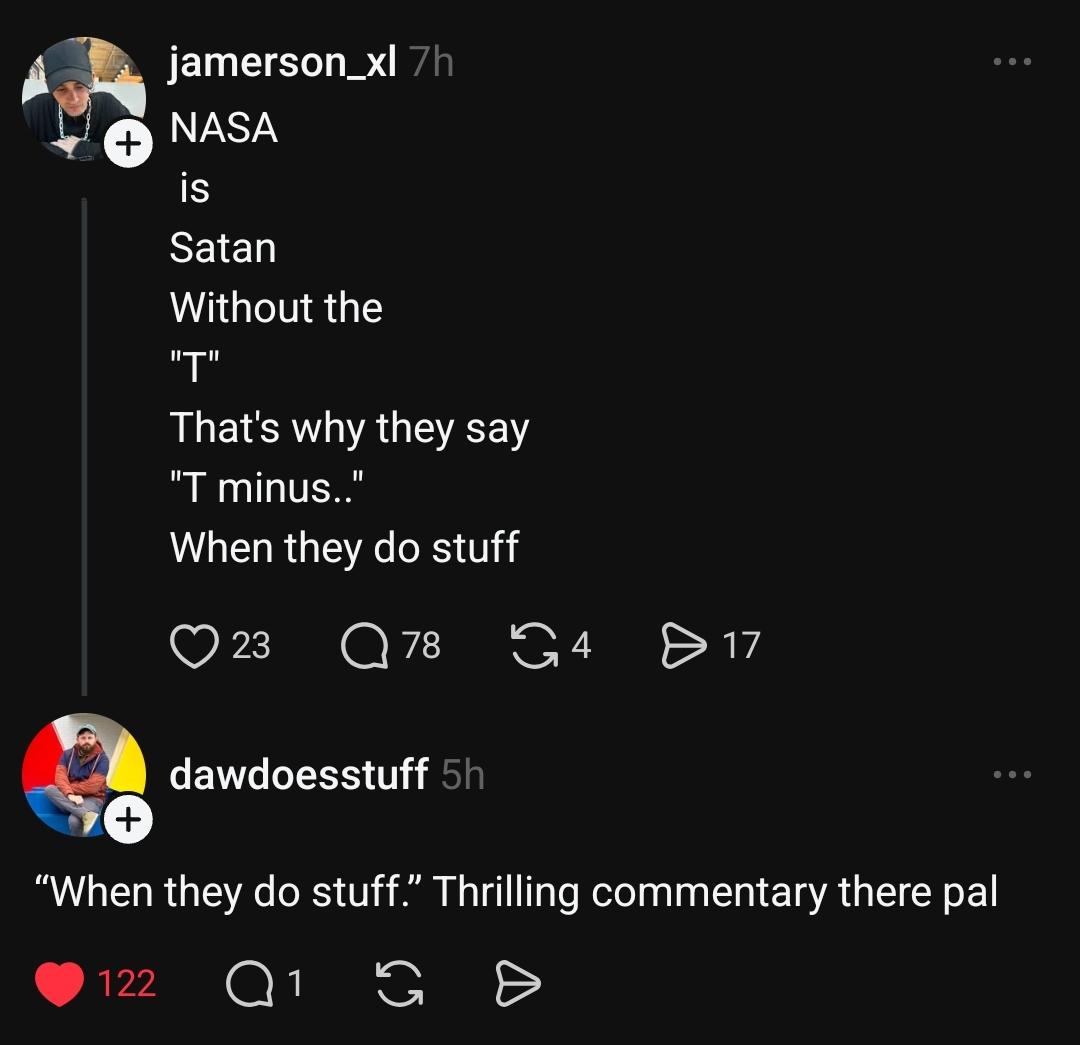 When they do stuff: NASA edition