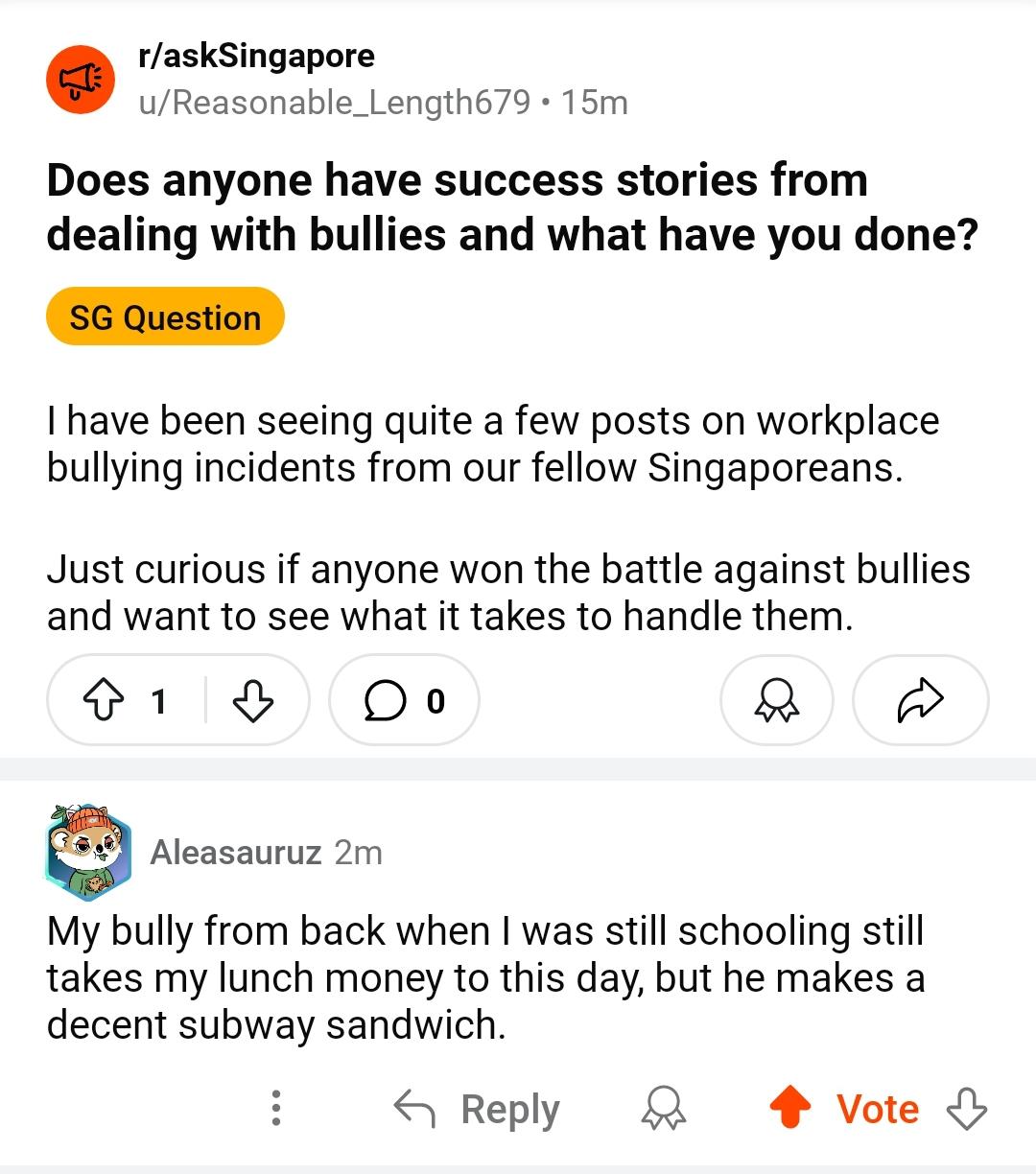 Success with bullies