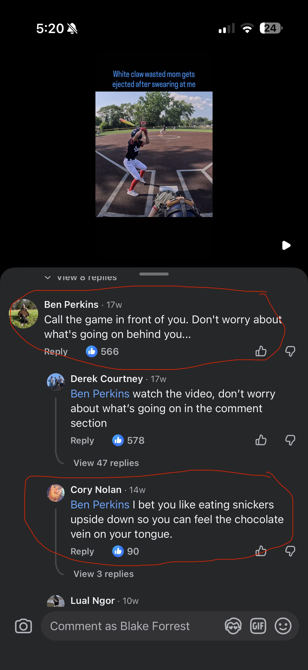 Dude gets mad at umpire for holding up little league game