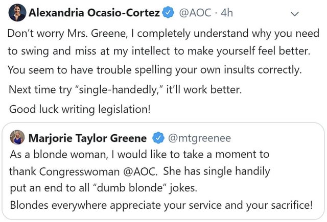 Can’t stand AOC but this was good