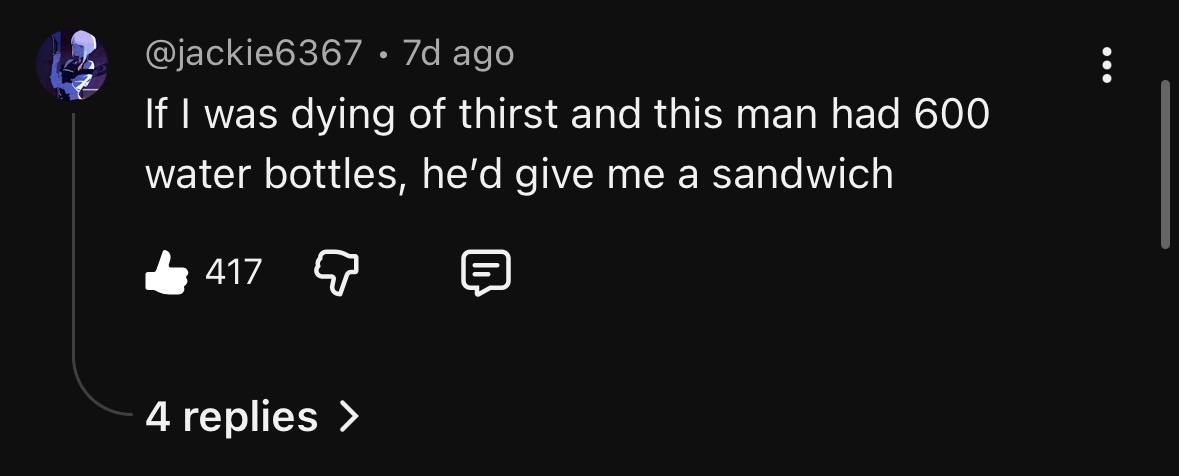 Some men drown watching others die of thirst