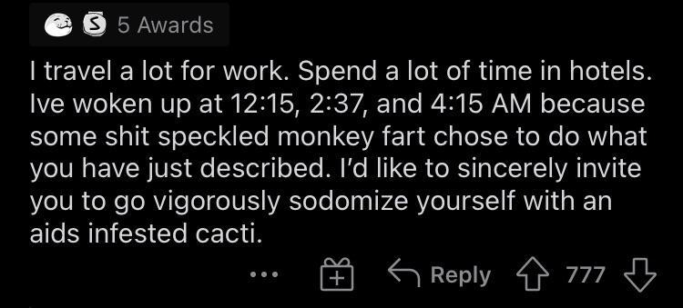 On a post about setting alarm clocks in hotels