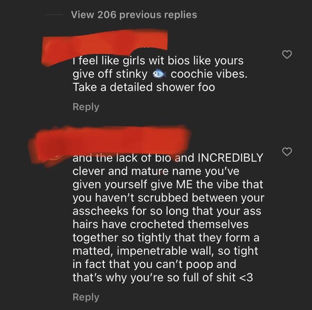 From an Instagram argument I was reading through