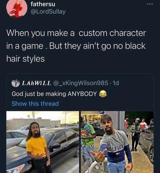 Custom character and custom hair