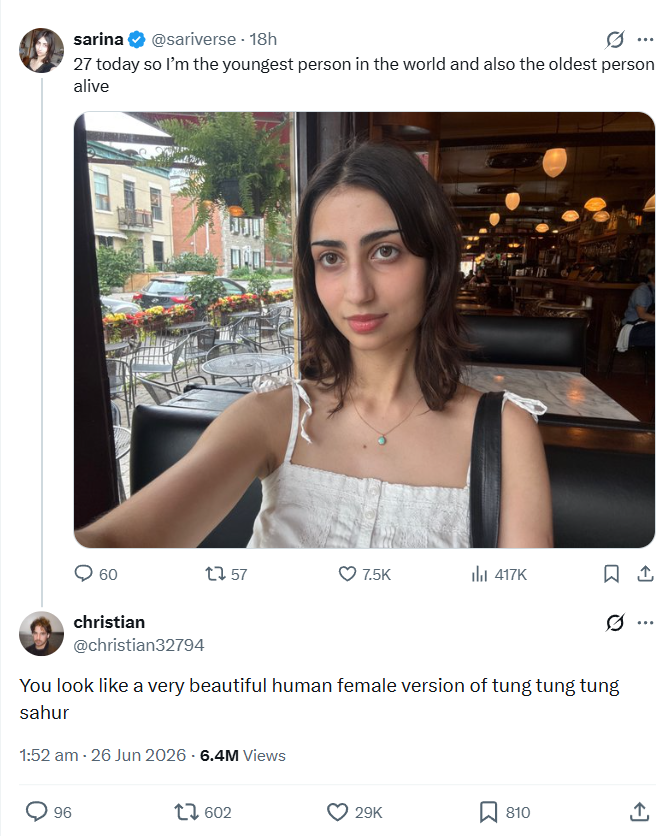 Thats a birthday comment she will never forget