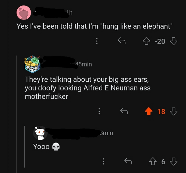 On a post about a baby elephant, someone comments on how they are quite smart and similar to us...