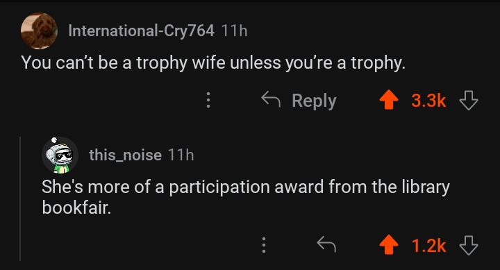 Participation trophy wife.