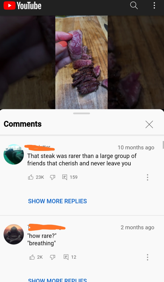 Too bad the steak can't feel the heat of that roast