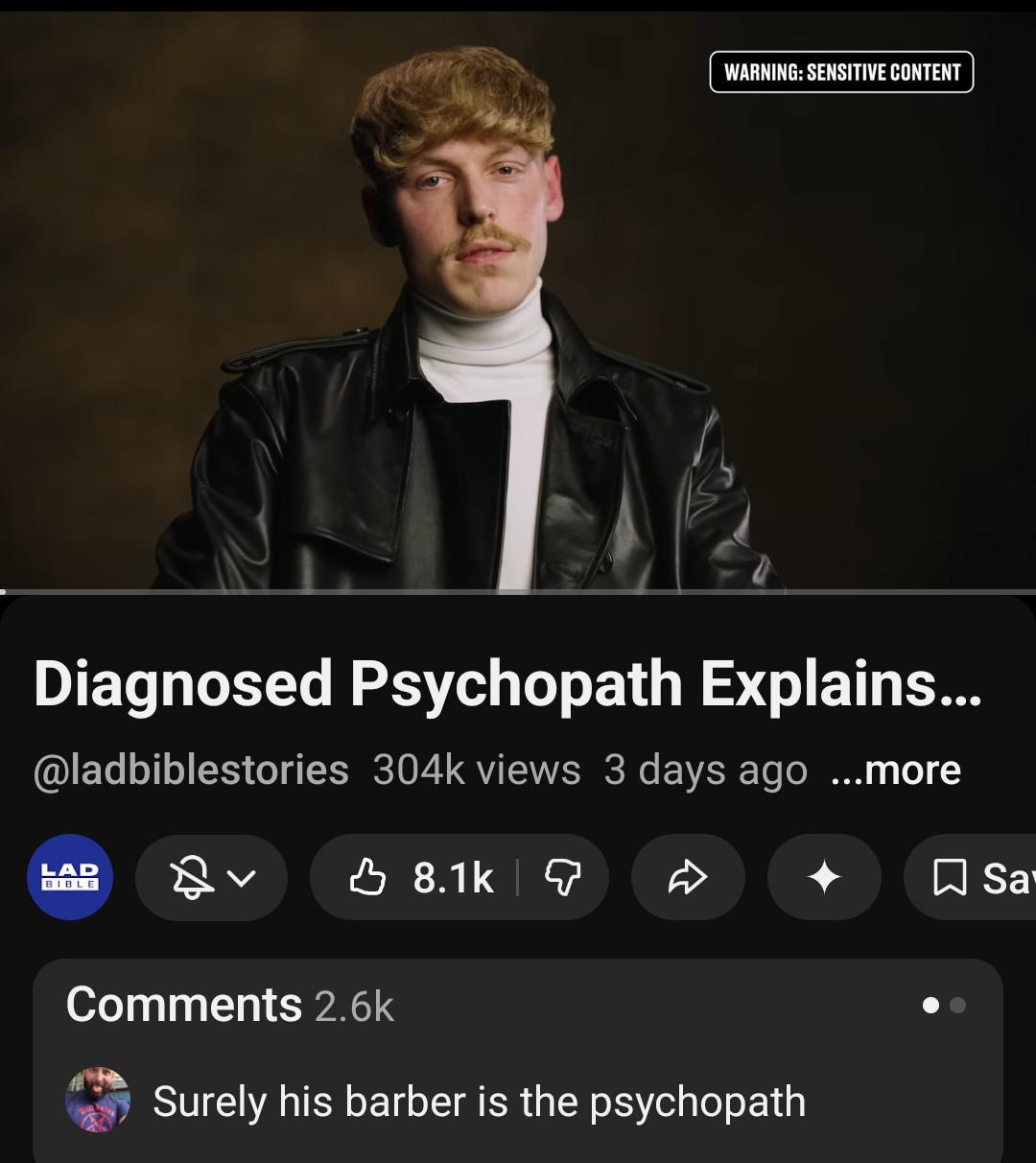 Psychopathy is a matter of perspective...