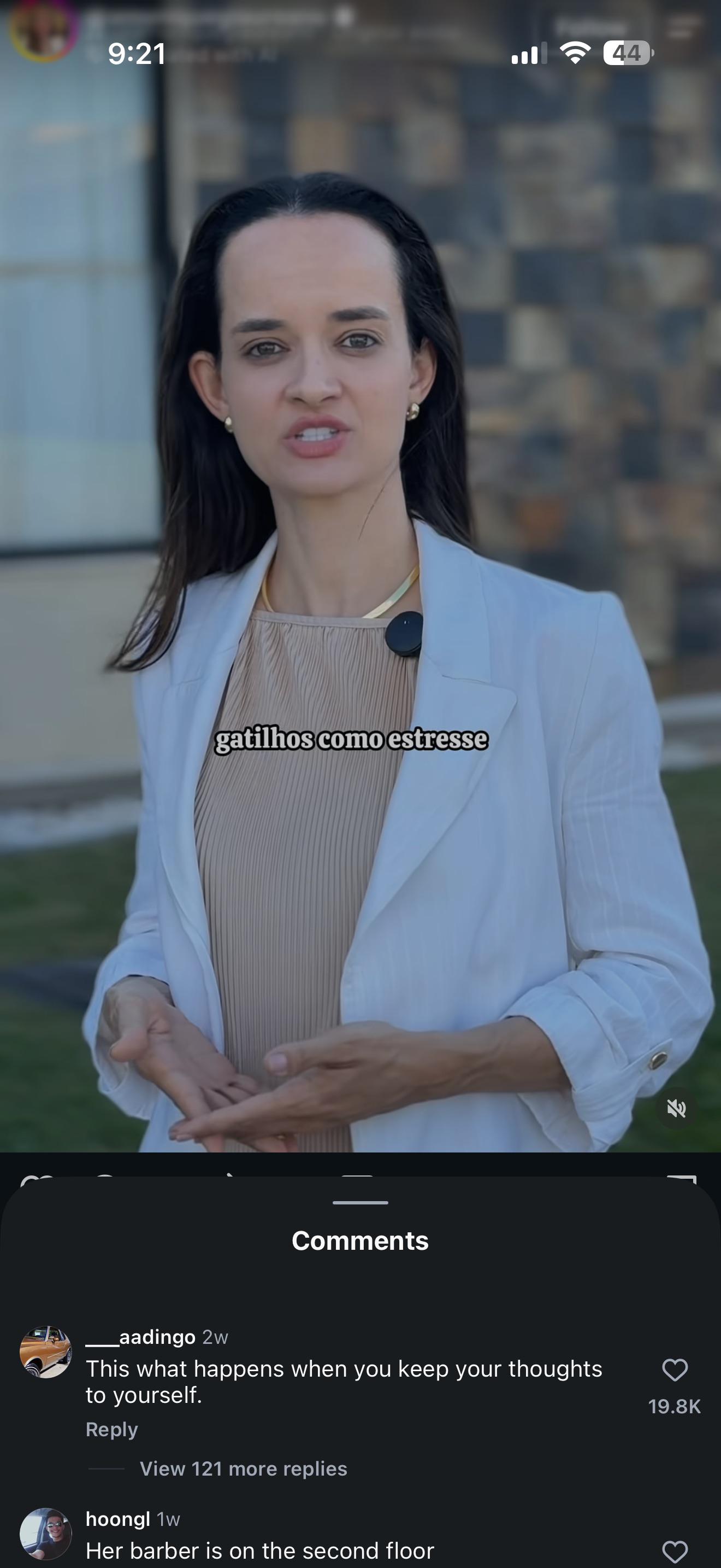 Solid forehead roast comment
