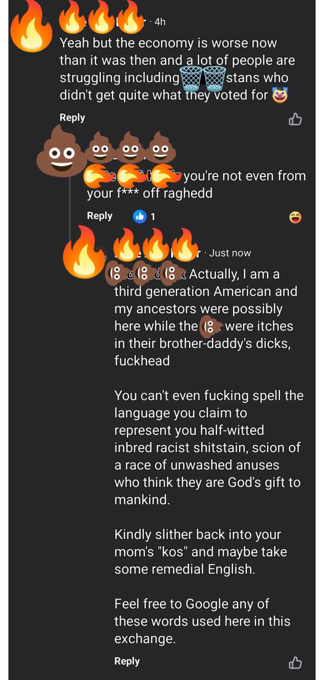 Found Poetry: Scion of a Race of Unwashed Anuses