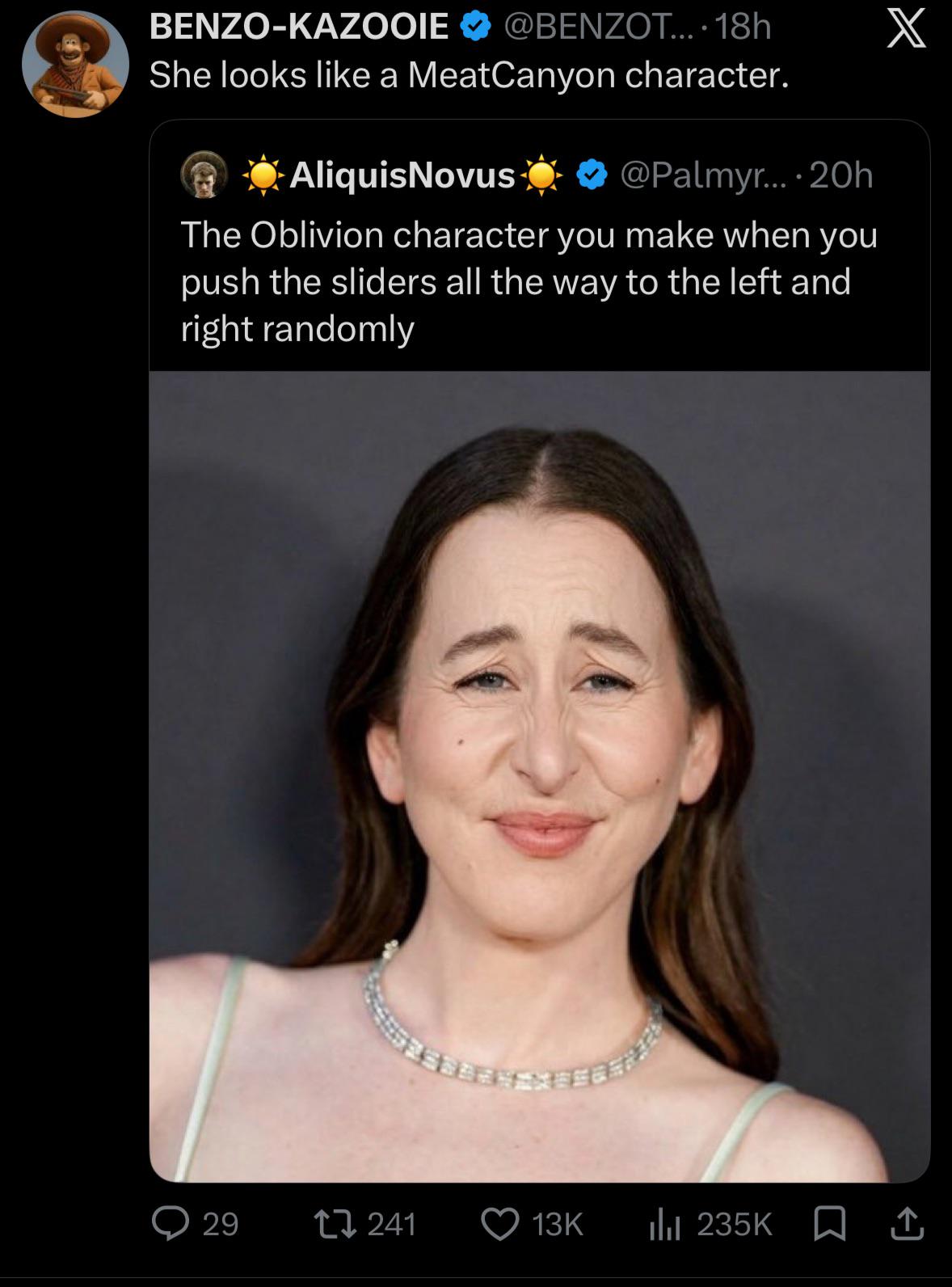 She got that “Scream” smile face