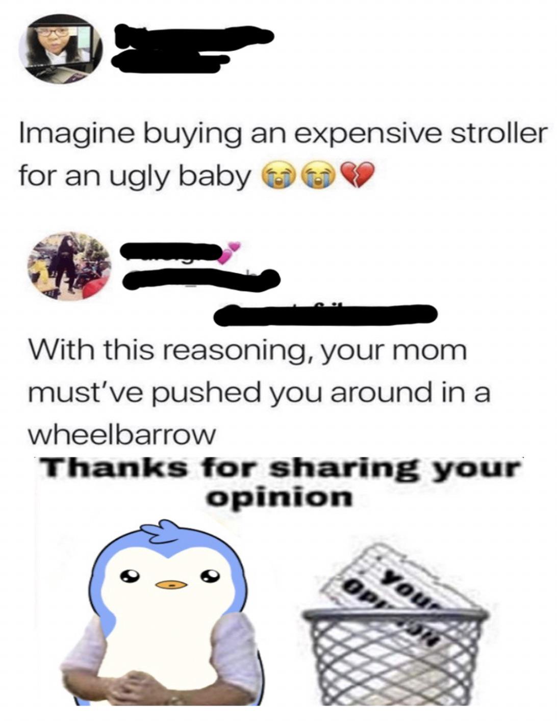 ugly stroller baby