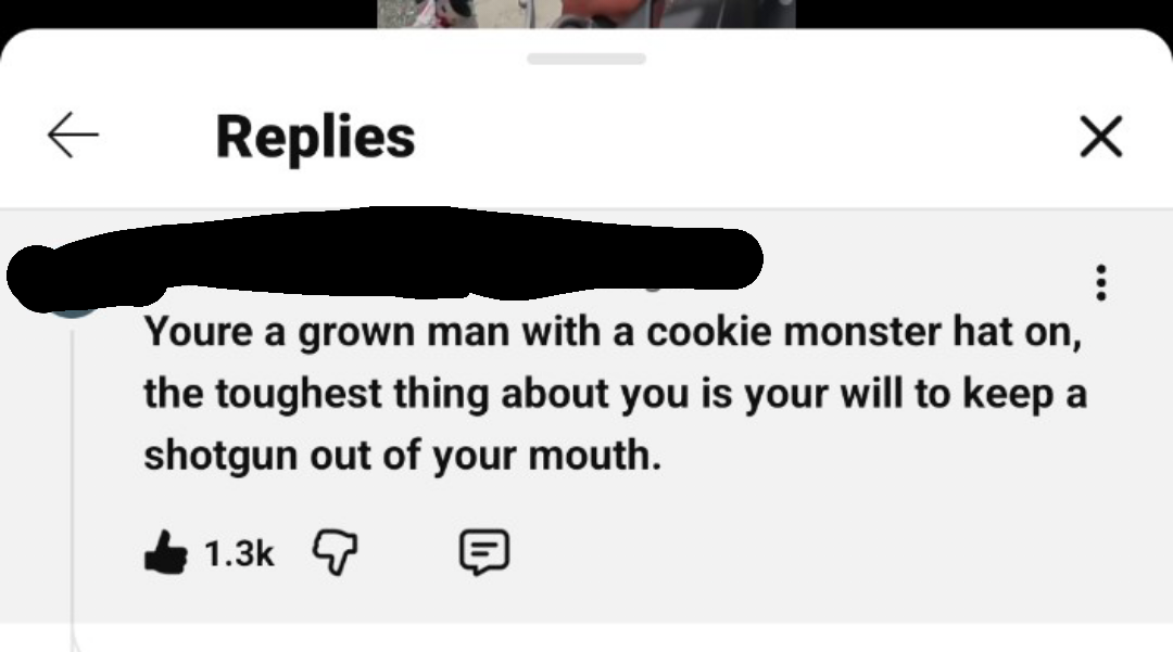 Some youtube commenters are just ruthless