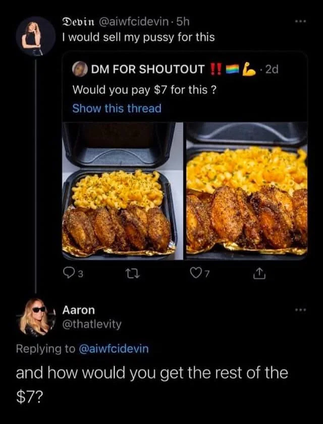 Pussy not worth chicken