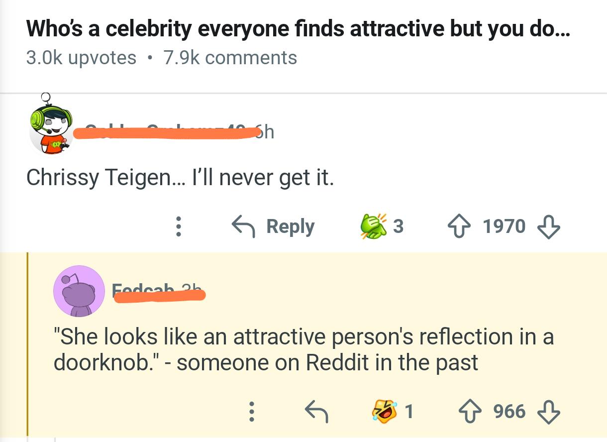 Attractive person's reflection on a doorknob