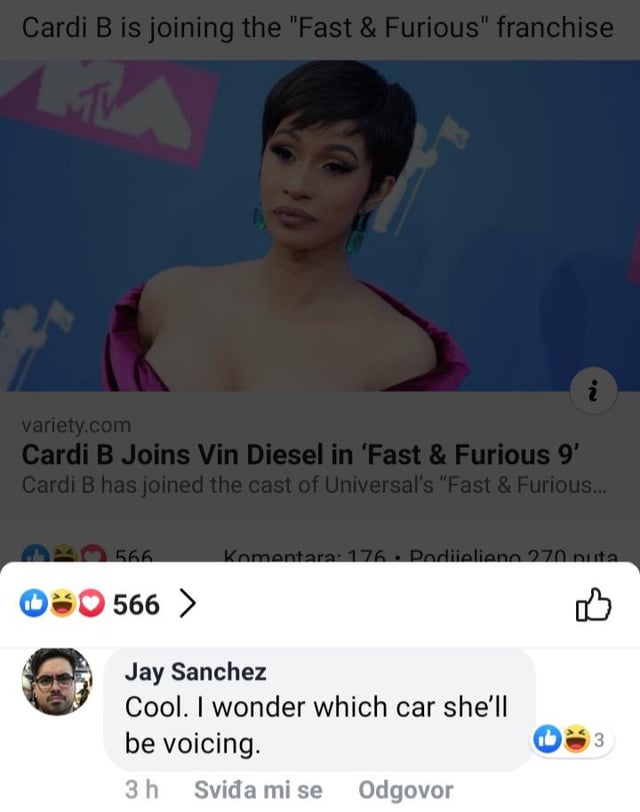 This is why Cardi B is put here on this Earth...