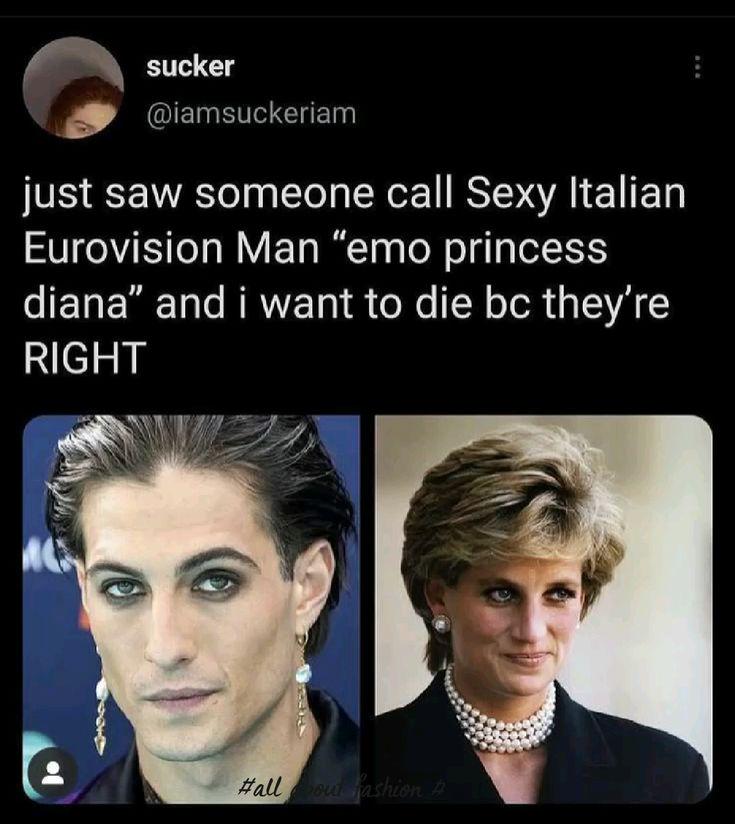 Damiano David looks like a emo princess Diana