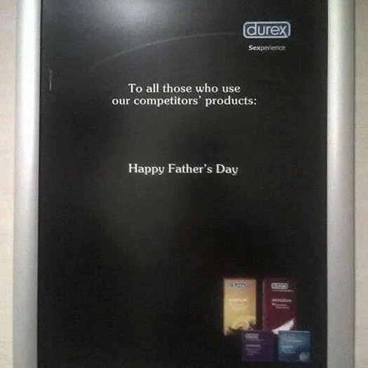 Oh boy Durex coming in with heat.