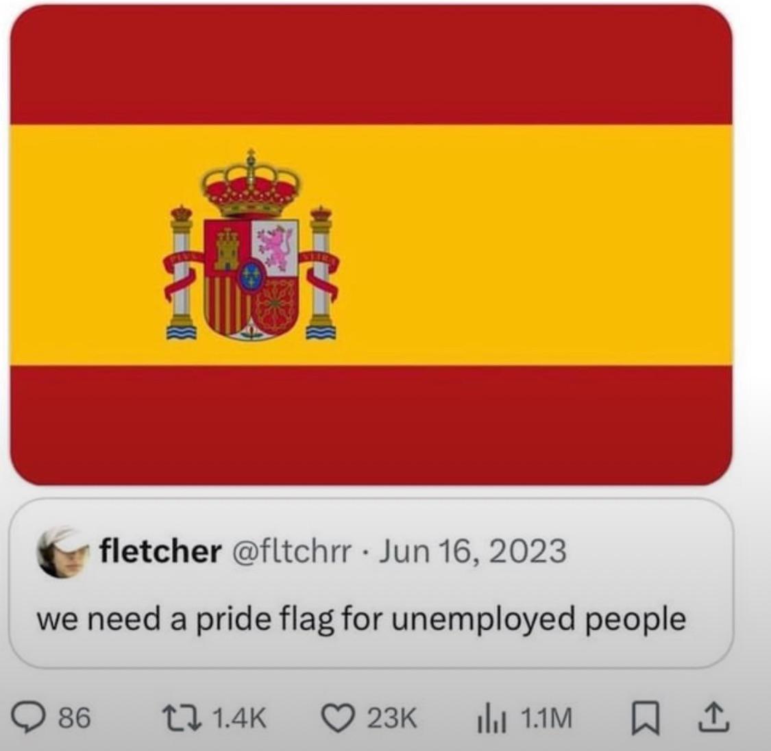 Pride flag for Unemployed People.