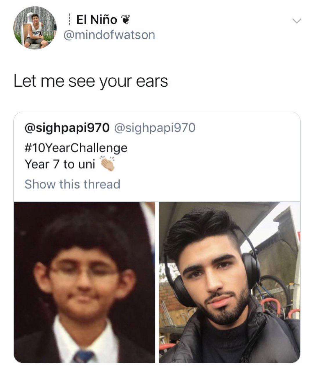 Let me see your ears is a violation, not a question