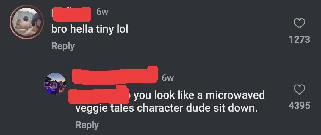 Under a post about an actual decent size dude flexing