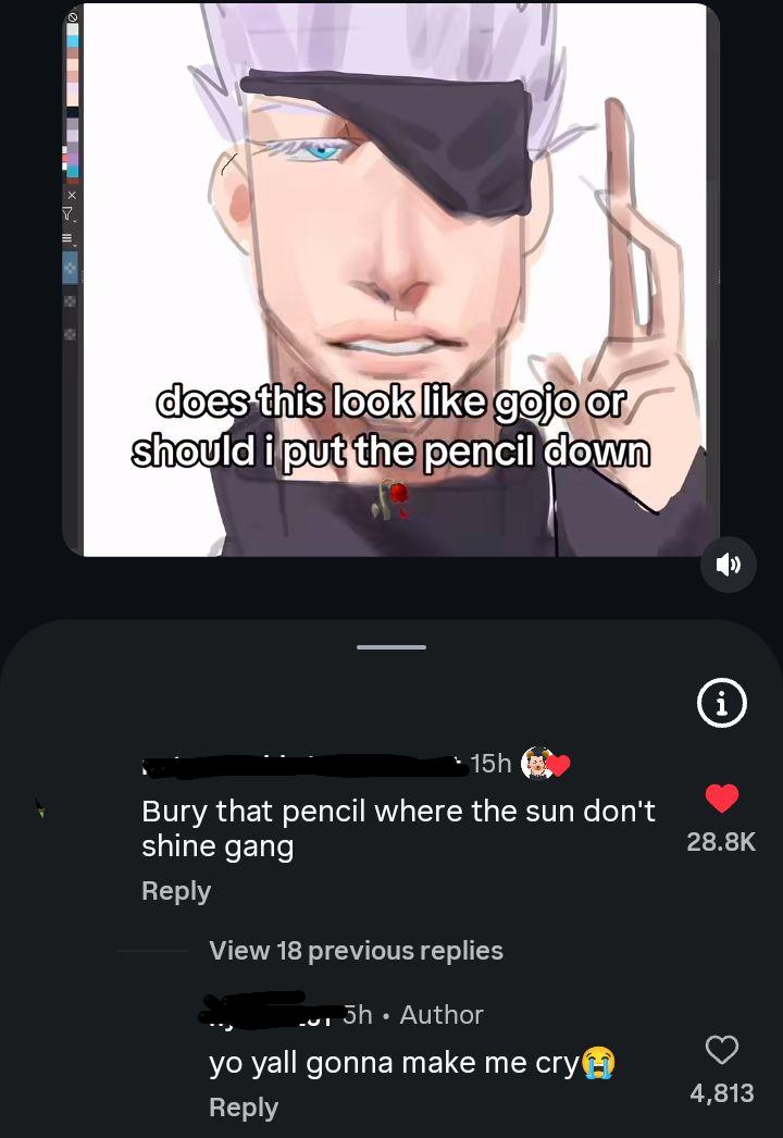 The pencil never stood a chance