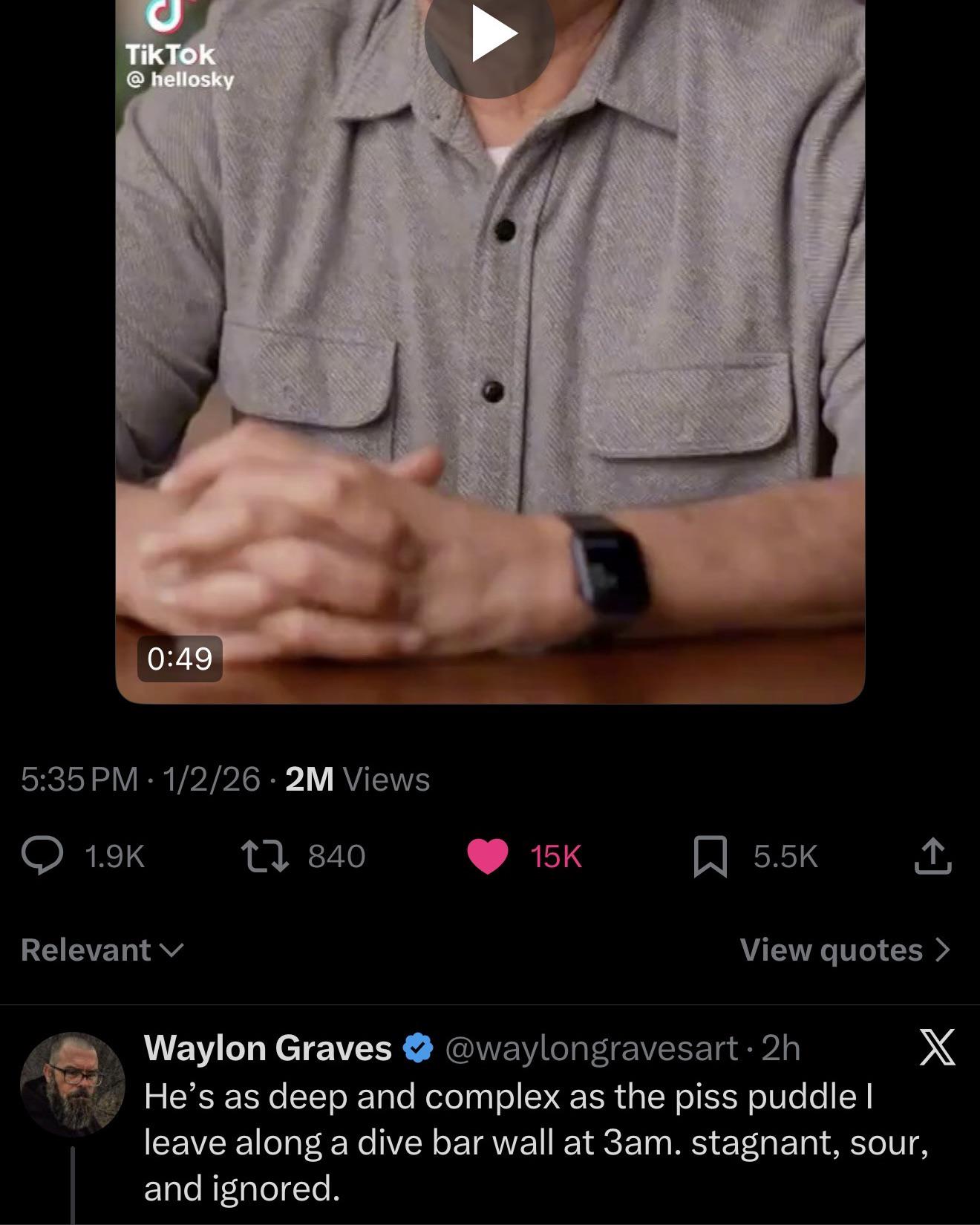 In response to Chevy Chase calling himself “deep and complex”