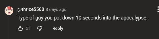 On a video about a guy driving through police blockade cause he just wants to go home