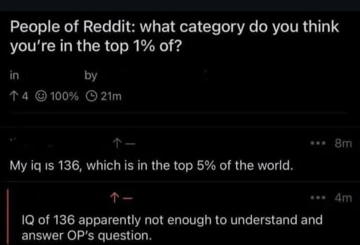 I guess his iq is not enough