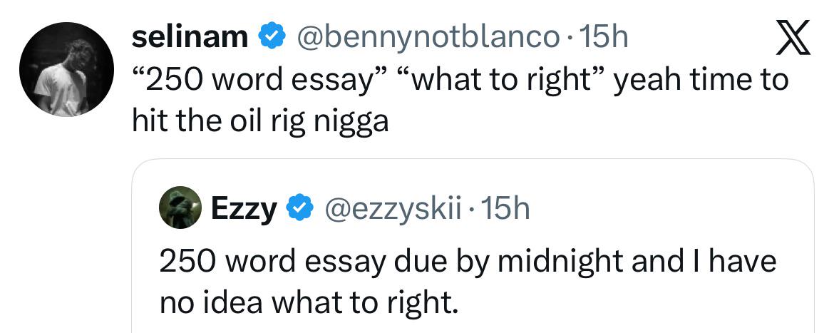 Dude showed him what lies way beyond the pending essay