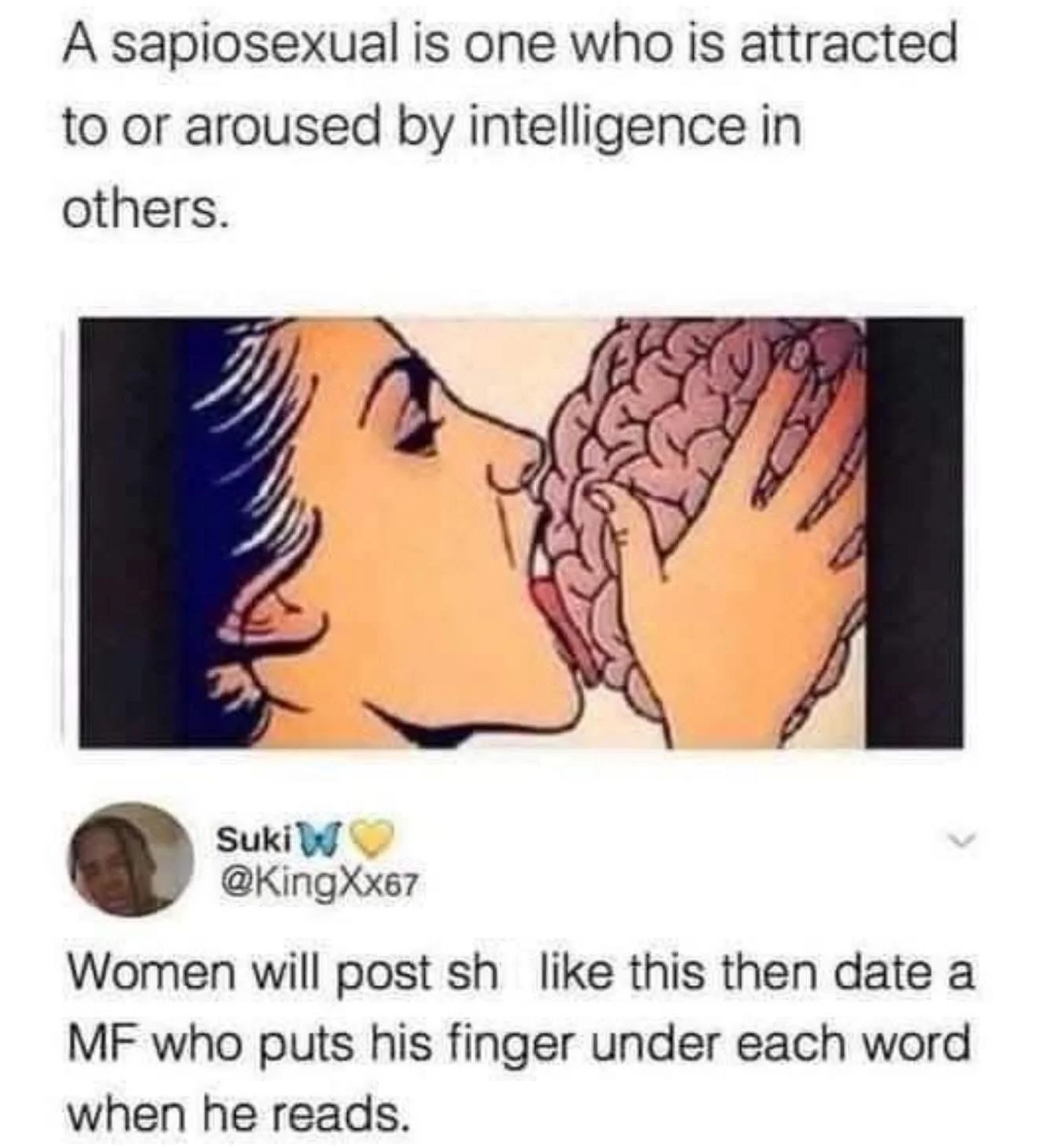 Atracted by intelligence in others